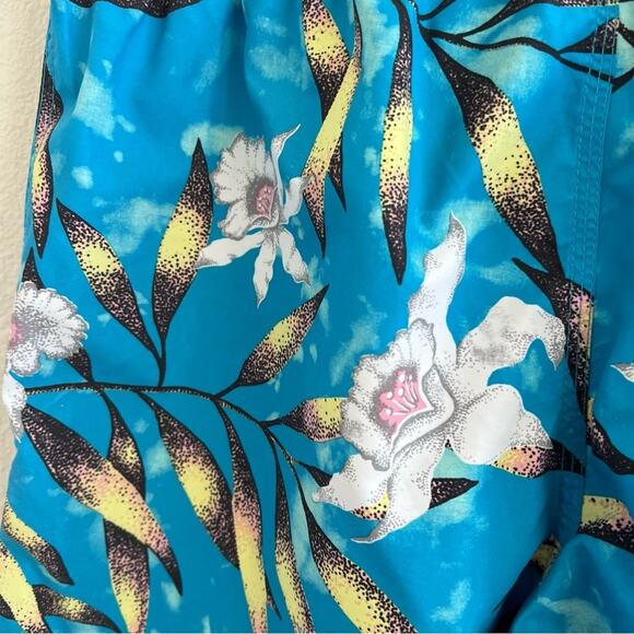 Volcom Blue Tropical Surf Trunks Hybrid Short Large - Picture 5 of 7
